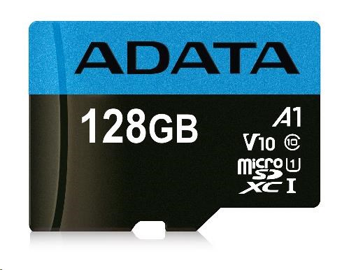 AData Micro SDXC karta 128GB UHS-I Class 10, Premier + ADAPTER AUSDX128GUICL10A1-RA1