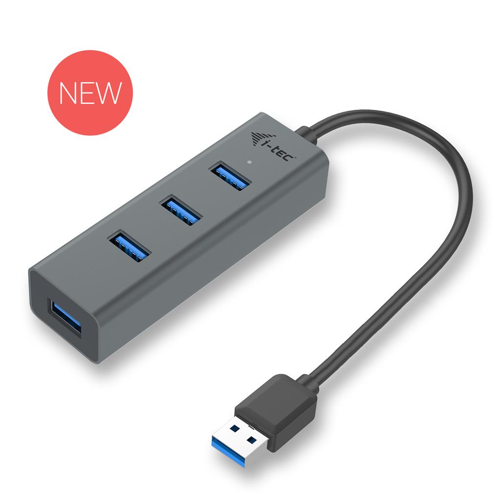 I-Tec USB 3.0 Metal pasivní 4 portový HUB U3HUBMETAL403