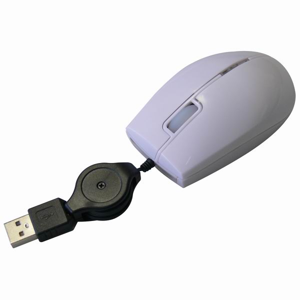 All New Myš M-92, optická, 3tl., 1 kolečko, drátová (USB), bílá, 800DPI, mini