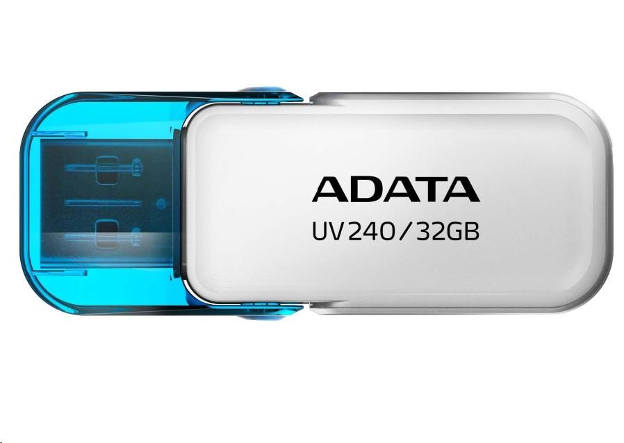 AData UV240 32GB, USB 2.0 Dash Drive, White AUV240-32G-RWH