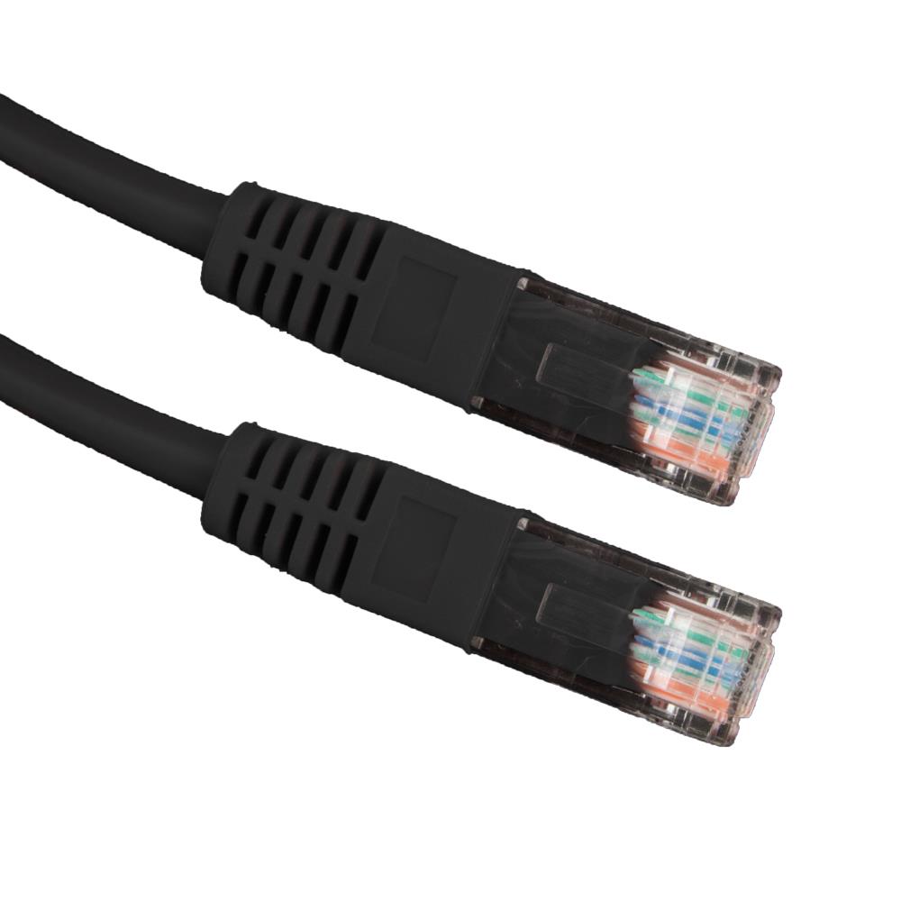 Patch kabel UTP CAT 5E 2m, černý PP6U-2M/BK