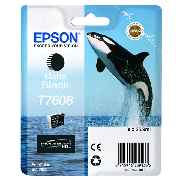 Epson T7608 Ink Cartridge Matte Black C13T76084010