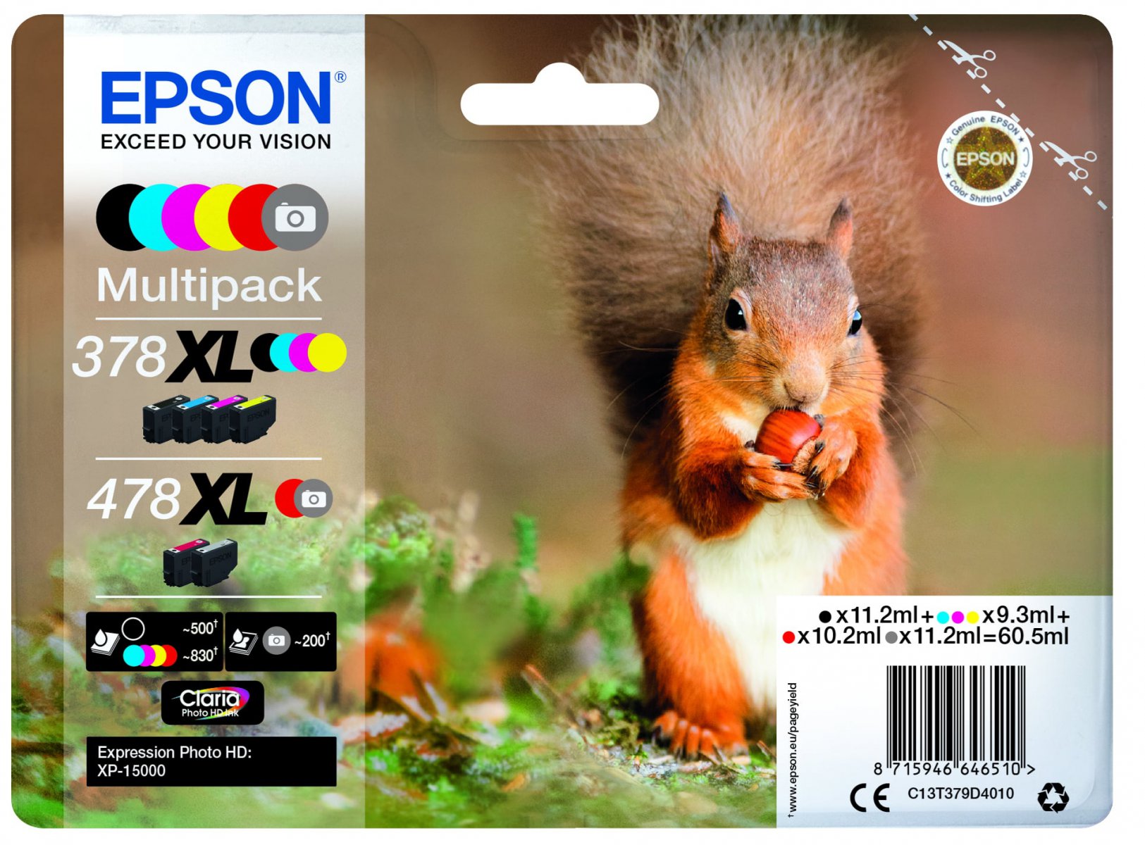 Epson Multipack 6 colours 478XL Claria Photo HD C13T379D4010