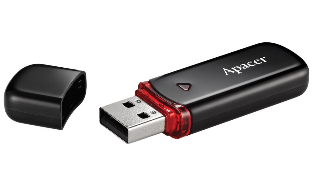 Apacer USB Flash disk AH333 32GB, USB2.0, černá AP32GAH333B-1