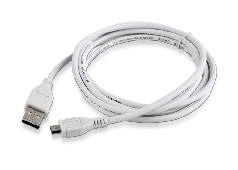 Gembird kabel USB 2.0 A (M) -&gt; Micro-B USB 2.0 (M), pozlacené kontakty, 1.8m CCP-MUSB2-AMBM-6-W