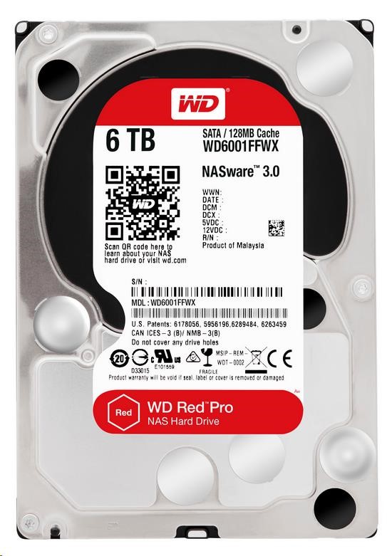 WD Red WD6003FFBX 6TB 3.5'', SATA3, IntelliPower, 256MB, 24x7, NASware™
