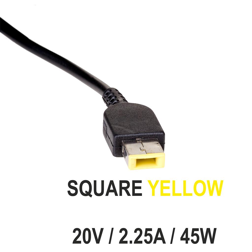 Akyga Notebook power supply AK-ND-51 20V/2.25A 45W Square yellow LENOVO