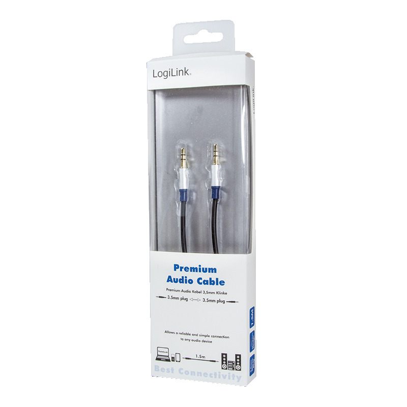Logilink Premium Audio Cable, 3.5 mm Male to 3.5 mm Male, 3m BASC30