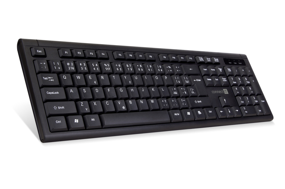 Connect It kancelářská drátová USB klávesnice, CZ + SK verze, černá CKB-3058-CS