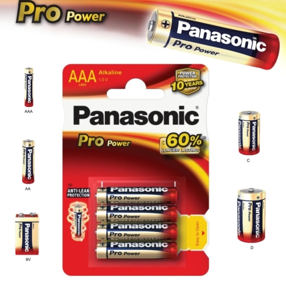 Panasonic Alkalické baterie Pro Power AAA 1,5V balení - 4ks