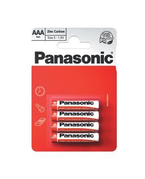 Panasonic Zinkouhlíkové baterie Red Zinc - blistr AAA 1,5V balení - 4ks