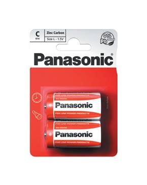 Panasonic Zinkouhlíkové baterie Red Zinc - blistr C 1,5V balení - 2ks