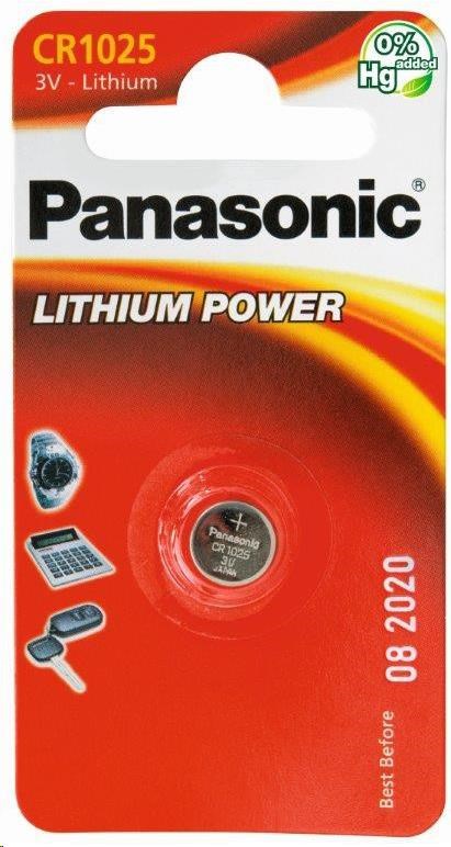 Panasonic Mincové knoflíkové baterie - lithiové CR-1025EL/1B 3V 1ks