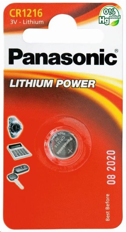 Panasonic Mincové knoflíkové baterie - lithiové CR-1216EL/1B 3V 1ks