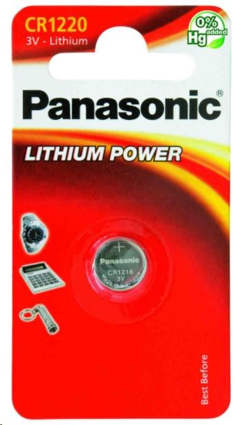 Panasonic Mincové knoflíkové baterie - lithiové CR-1220EL/1B 3V 1ks