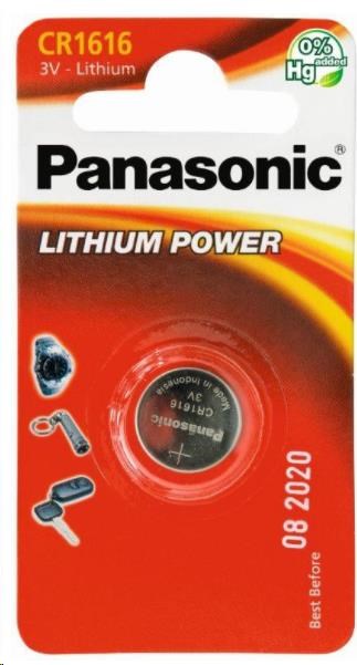 Panasonic Mincové knoflíkové baterie - lithiové CR-1616EL/1B 3V 1ks
