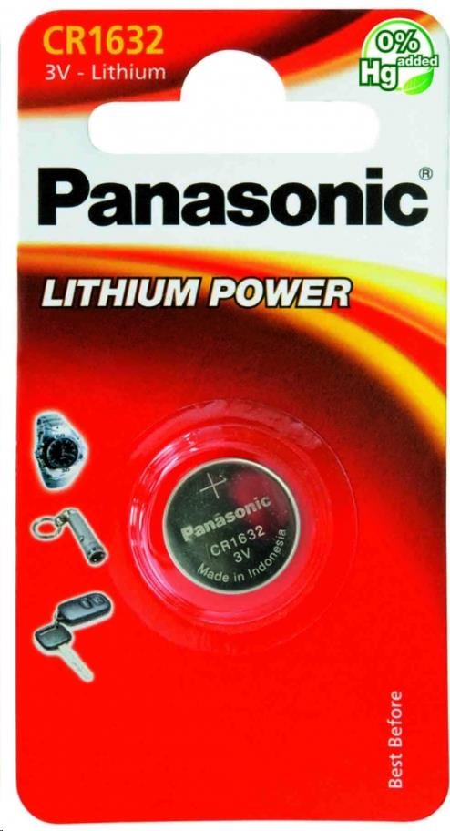 Panasonic Mincové knoflíkové baterie - lithiové CR-1632EL/1B 3V 1ks