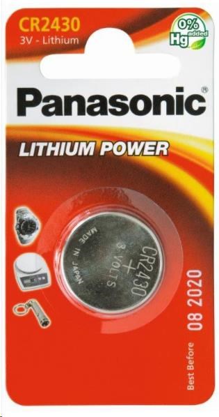 Panasonic Mincové knoflíkové baterie - lithiové CR-2430EL/1B 3V 1ks