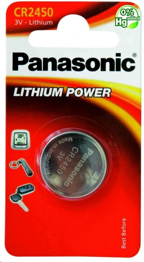 Panasonic Mincové knoflíkové baterie - lithiové CR-2450EL/1B 3V 1ks