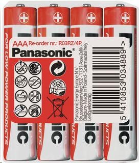 Panasonic Zinkouhlíkové baterie Red Zinc AAA 1,5V - 4ks