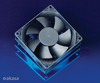 Akasa ventilátor 8cm, DFS802512M, 3pin, černý