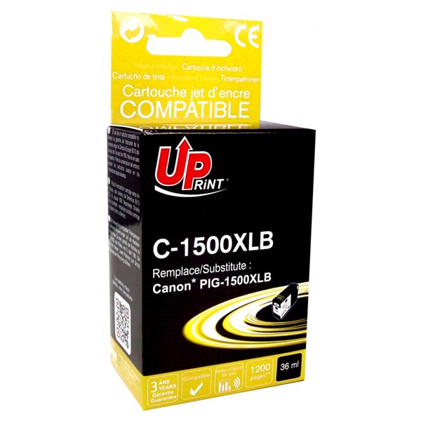 UPrint kompatibilní ink s PGI 1500XL, black, 36ml, C-1500XLB, high capacity, pro Canon MAXIFY MB2050