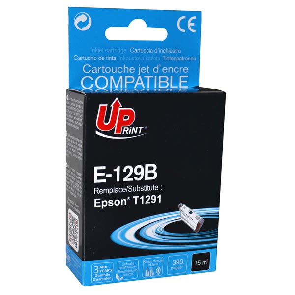 UPrint kompatibilní ink s C13T12914010, T1291, black, 14ml, E-129B, pro Epson Stylus SX420W, 425W, S