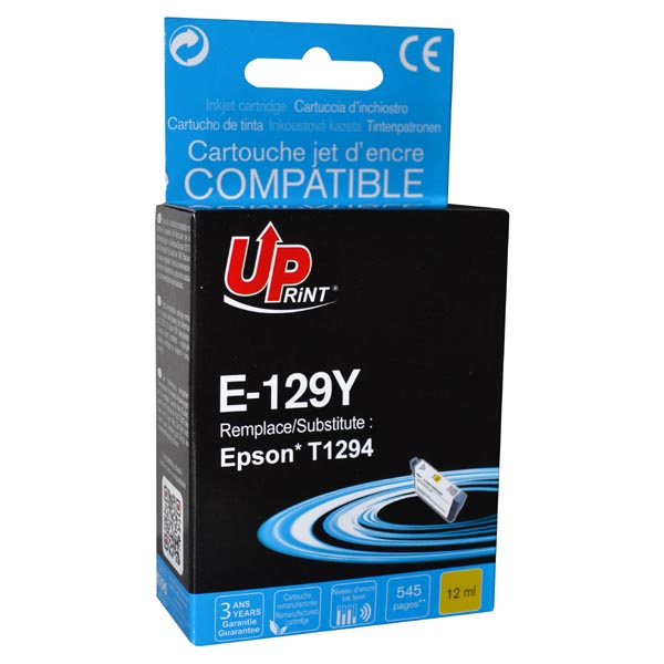 UPrint kompatibilní ink s C13T12944010, T1294, yellow, 10ml, E-129Y, pro Epson Stylus SX420W, 425W,