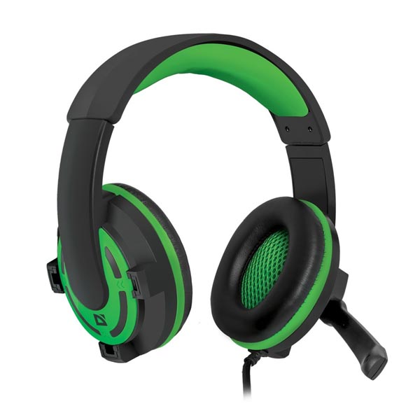 Defender Warhead G-300, sluchátka s mikrofonem, ovl.hlasit., černo-zelená, herní sluchátka 64128