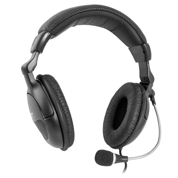 Defender Orpheus HN-898, sluchátka s mikrofonem, ovl.hlasit., černá, uzavřená, 2x 3.5 mm jack 63898