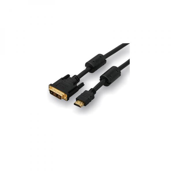 Logo Kabel DVI 18+1 M-HDMI M, 2m, zlacené konektory, černá, blistr 25260