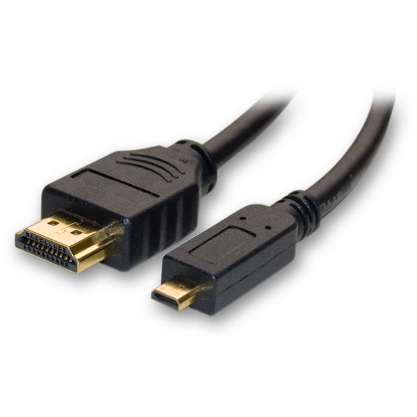 Logo Kabel HDMI M-HDMI micro M, High Speed, 1m, černá