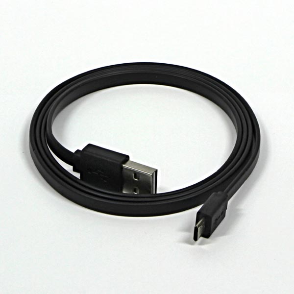 Logo Kabel USB 2.0, USB A M reversible- USB micro M reversible, 0.3m, plochý, černý, oboustranný
