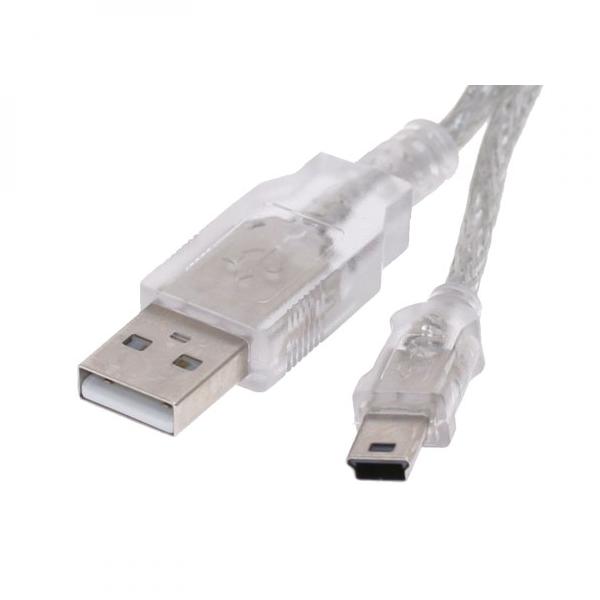 Logo Kabel USB 2.0, USB A M-USB mini M 5 pin, 0.6m, černý, blistr 31184