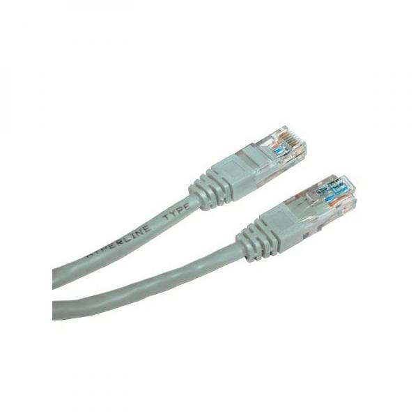 Logo UTP patchcord, Cat.5e, RJ45 M-30m, nestíněný, šedý, economy