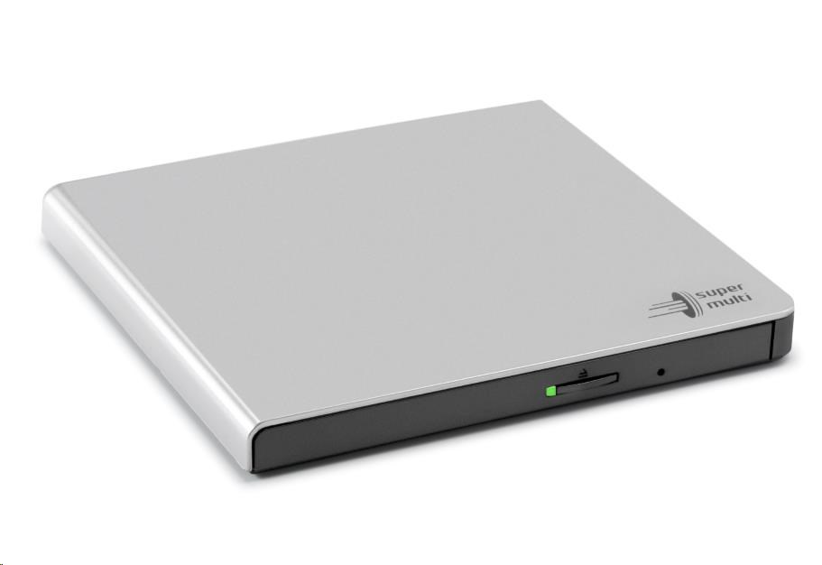 LG HLDS (HITACHI-LG) DVD±RW GP57ES SLIM external USB 2.0, 8xDVD±RW, 5xDVD-RAM, silver GP57ES40
