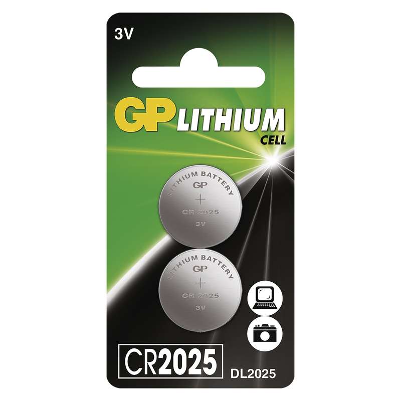 GP CR2025 Lithiová knoflíková baterie (2ks) B15253
