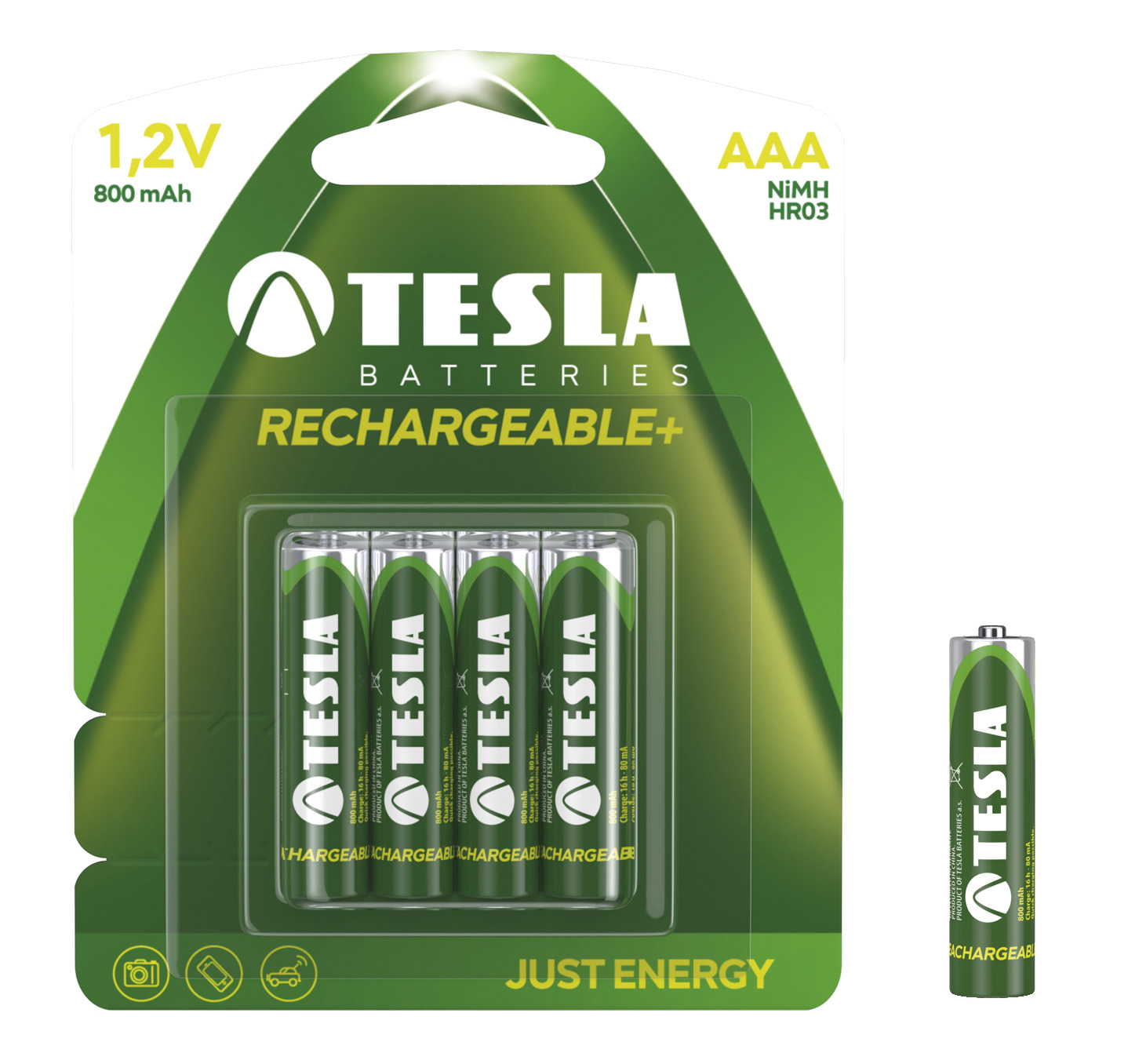 Tesla baterie AAA RECHARGEABLE+, 4ks, HR03 1099137119