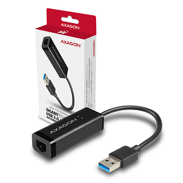 Axago AXAGON ADE-SR, USB3.0 Type-A - externí Gigabit Ethernet adapter, auto install