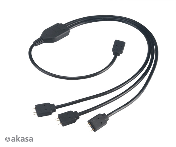 Akasa Addressable RGB LED splitter and extension cable AK-CBLD07-50BK