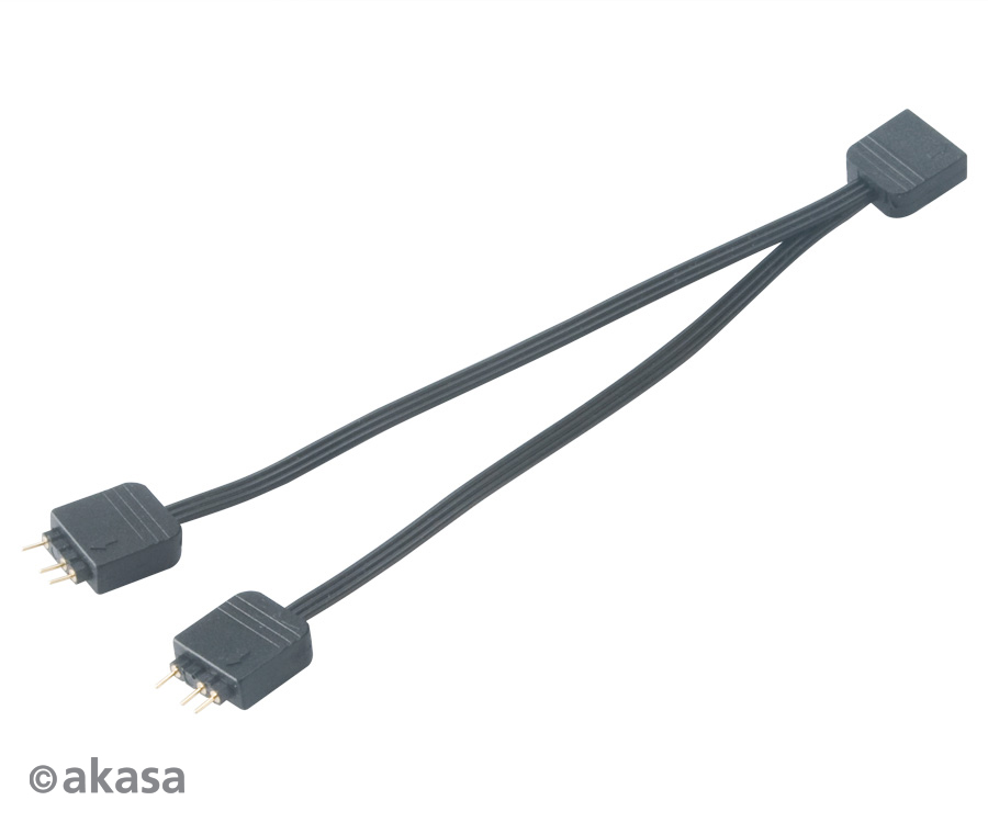 Akasa Addressable RGB LED Splitter Cable AK-CBLD08-12BK