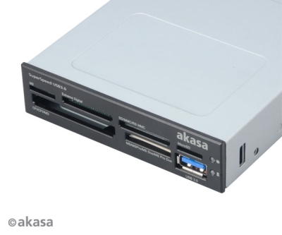 Akasa 3.5'' 6-slot multi card reader AK-ICR-14, USB 3.0