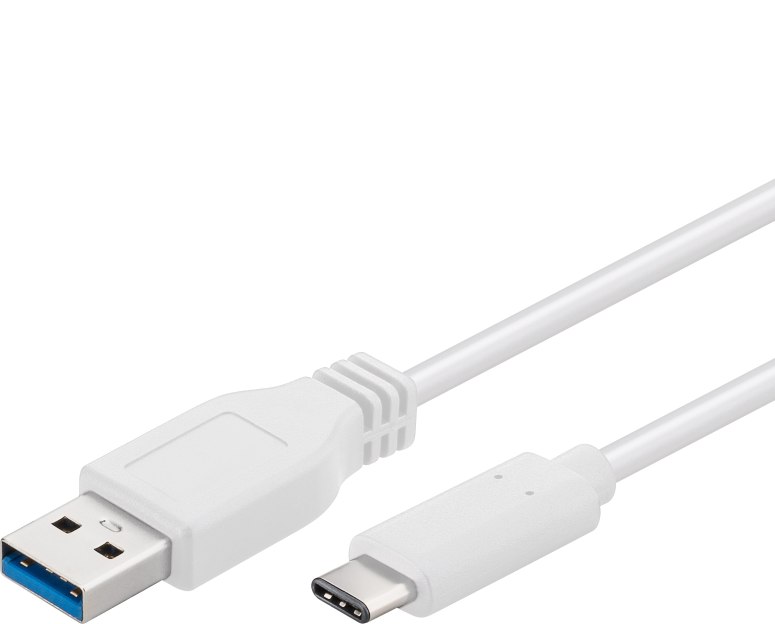 Premiumcord USB-C/male-USB 3.0 A/Male, bílý, 0,5m KU31CA05W