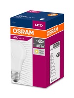 Osram LED VALUE ClasA 230V 8,5W 827 E27 noDIM A+ Plast matný 806lm 2700K 10000h (krabička 1ks)