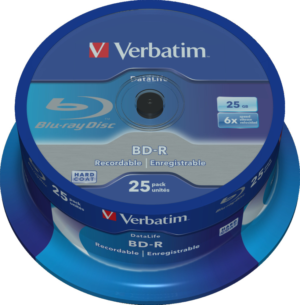 Verbatim BD-R SL (6x, 25GB),NON-ID, 25 cake 43837
