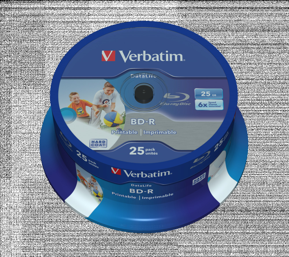 Verbatim BD-R SL(25-Pack)Spindl/6x/25GB/Prit 43811