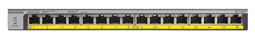 Netgear 16-port 10/100/1000Mbps Gigabit Ethernet, GS116PP GS116PP-100EUS