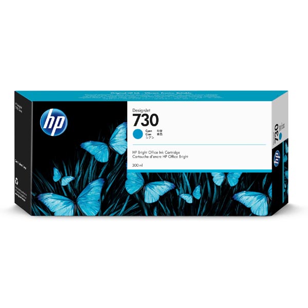 HP 730 300-ml Cyan Ink Cartridge P2V68A