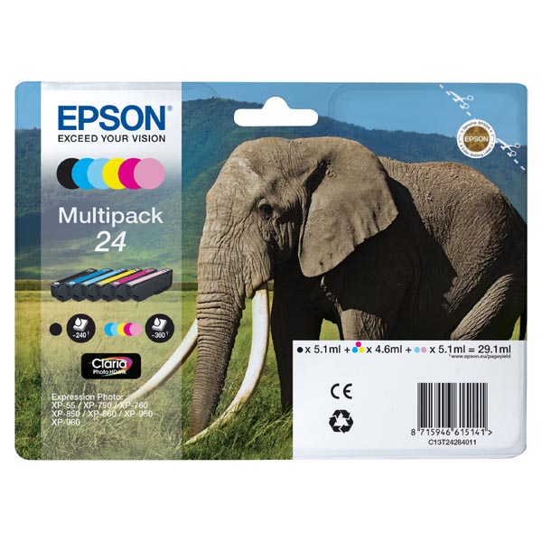 Epson Multipack 6-colours 24 Claria Photo HD Ink C13T24284011