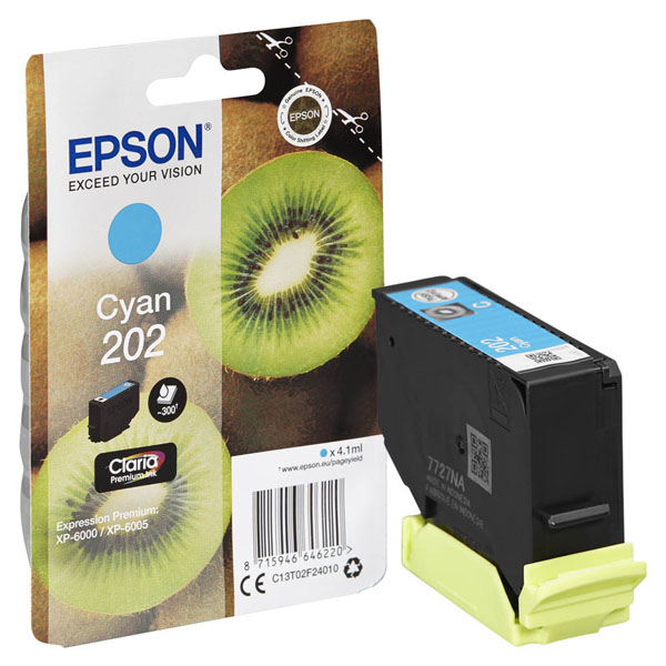 Epson Cyan 202 Claria Premium Ink ax 4,1ml C13T02F24010